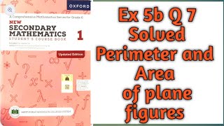 Ex 5B Q7 solved Apsc New Secondary Mathematics Book 1 Grade 6 Perimeter and Area of plane figure [upl. by Notffilc]