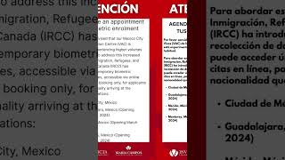 Ahora Biométricos para Visa Canadiense también en Guadalajara Monterrey y Mérida [upl. by Sherurd735]