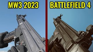 COD MW3 2023 vs Battlefield 4  Weapons Comparison [upl. by Siderf]