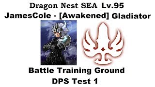 Dragon Nest SEA  Lv95 Gladiator  Battle Training Ground 1st DPS Test 1080p [upl. by Seroled]