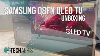 2018 Samsung Q8FN QLED TV Unboxing [upl. by Karney778]