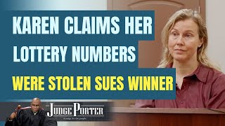 Karen Claims Her Lottery Numbers Were Stolen Sues Winner [upl. by Morel]