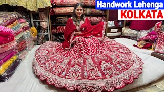 Handwork Lehenga reasonable price Barabazar Kolkata Lehenga Market  Om Ps Creation [upl. by Dulcea]