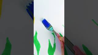 Fork Drawing Hack for Fun Play Time 🍴🖼️ [upl. by Bathsheeb]