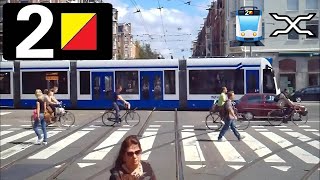 🚊 GVB Amsterdam Tramlijn 2 Cabinerit Nieuw Sloten  Centraal Station Drivers view POV [upl. by Asirac]