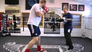 Nathan Gorman pad work with Ricky Hatton [upl. by Valera]