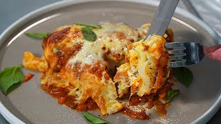 QUICK CAULIFLOWER PARMIGIANA STEAKBetter than Meat [upl. by Ramu660]