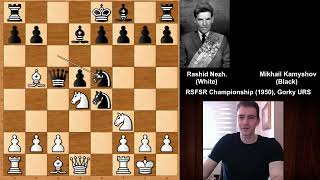 Amazing Attack Rashid Nezhmetdinov vs Mikhail Kamyshov 1950 [upl. by Gasper]