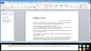 Modifique el estilo Título 2 a un tamaño de fuente de 16 puntos con alineación del texto al centro [upl. by Cimbura]