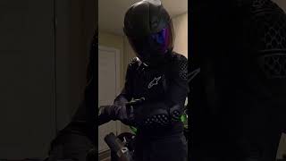 Trying on Alpinestars alpine v2 action jacket rides ninja bikelife motorcycle gear armor [upl. by Cirtap]