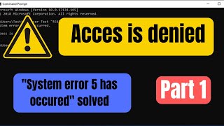 How to fix quotAcces is deniedquot error in Command prompt [upl. by Zsolway]