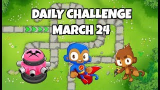 BTD6 Daily Challenge  Back To Basics  March 24 2019 [upl. by Ahsyad]