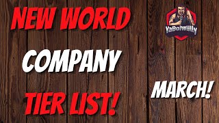 March Company Tier List New World [upl. by Flavius]