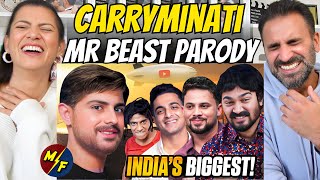 MR BEAST PARODY 🤑 Ft INDIAN CREATORS  CARRYMINATI  Magic Flicks React to BIGGEST Youtube COLLAB [upl. by Mufinella]