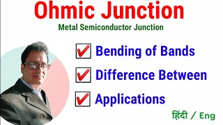 Unit 2 Ohmic Junction  Metal Semiconductor Junctions  Ohmic Contacts  BTech M Sc Electronics [upl. by Melak365]