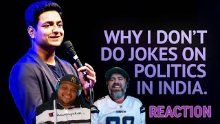 Kenny Sebastian  Why I Don’t Do Jokes About Politics in India  Reaction [upl. by Erodisi]