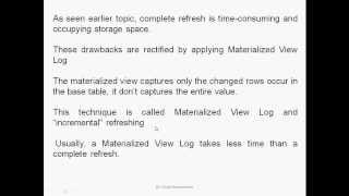 part 11 materialized view log [upl. by Noak542]