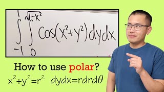 Actually this double integral will be easier to evaluate in polar coordinates [upl. by Vey]