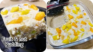 Fruit and nut pudding  easy pudding  nuts pudding [upl. by Nylecaj]