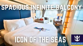 ICON OF THE SEAS Spacious Infinite Ocean View Balcony Cabin 11570 [upl. by Arihsat906]