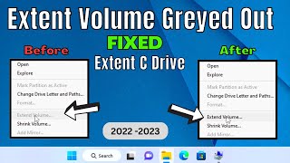 FIX Extend Volume Option Greyed Out In Windows 1011  Extend C Drive [upl. by Notsirk]