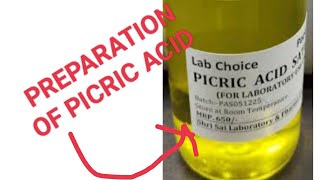 preparation of PICRIC ACIDchemistry science pharmacy viralvideo viralshort viralreels [upl. by Rolandson]