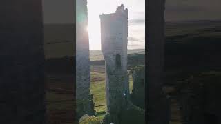 View from the top of Dunstanburgh Castle in Northumberland UK fortress medieval ruin English [upl. by Agathy]