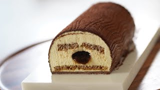 Tiramisu Yule Log – Bruno Albouze [upl. by Ydnem500]