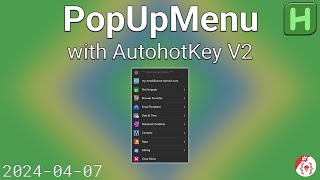 AutoHotkey Version 2 PopUpMenu [upl. by Margherita]