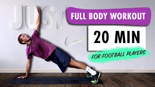 FULL BODY WORKOUT For Football Players  BODYWEIGHT  Improve Your Strength amp Get Fit  Advanced [upl. by Acemat]