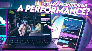 MONITORE a PERFORMANCE do seu NOTEBOOK  PC GAMER Configurando o MSI AFTERBURNER do nosso jeito [upl. by Arlan]