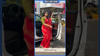 Actress Sujitha Dhanush Beautiful Saree Outfit tamil song love music shorts viral trending [upl. by Nuahsyt]