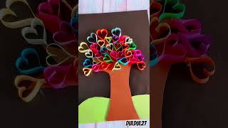 Paper art heart tree 🌳🥀❤️ youtube youtubeshorts tiktok trending instagram ytshorts rap [upl. by Alina]