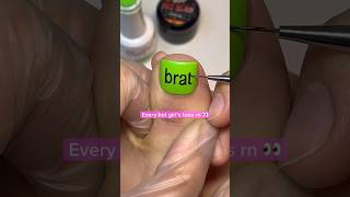 How to do your toes like a brat ✅ nails nailart naildesign nailpolish pedicure gelnails [upl. by Andrei994]