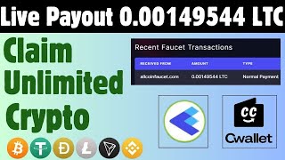 Free BTC Earning  All coin faucet  Faucetpay withdraw site claimbtc cryptofaucet bitcoins earn [upl. by Assilym566]