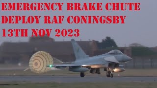 RAF Coningsby Emergency brake chute deploy 13th November 2024 [upl. by Latton]