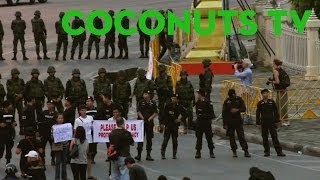 Thailand anticoup protests at Bangkoks Victory Monument  May 26 2014 [upl. by Airelav]