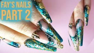 Encapsulating Gel Polish in Acrylic  Fays Back Part 2 [upl. by Rehtnug]