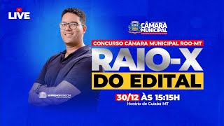 LIVE RAIOX EDITAL CÂMARA MUNICIPAL RONDONÓPOLISMT 3012 [upl. by Atinaujnas]