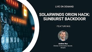 SolarWinds Orion Hack Sunburst Backdoor [upl. by Eitra]