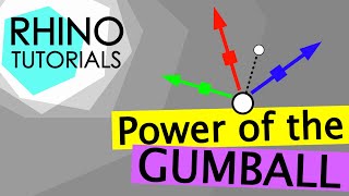 RHINO TUTORIAL  The Power of Gumball tool [upl. by Arodnahs]