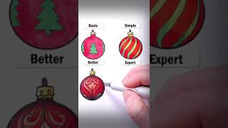 Draw Christmas Baubles easy drawing art tutorial howtodraw christmas bauble decoration 731 [upl. by Hackney]