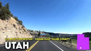 US Route 89 in Orderville  Mt Carmel Kane County Utah  Driving close to the Zion National Park [upl. by Affay]