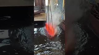 RedHot Metal Quenching 🔥💧 Watch This Fiery Transformation ⚒️ Metalworking [upl. by Atirahs]