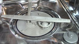 How to repair a dishwasher not draining cleaning  troubleshoot Whirlpool Kitchenaid [upl. by Barabas861]