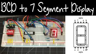 Tutorial  Using the 7447 74HC47 BCD to 7 Segment Display Decoder [upl. by Ennovoj]