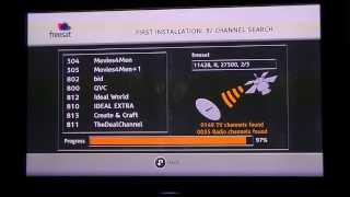 Sagem Freesat HD Receiver  How to Tune in Freesat Channels [upl. by Gnilyarg334]