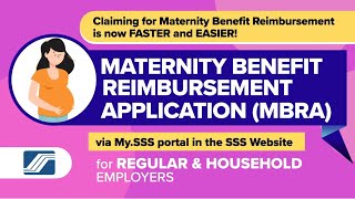 SSSApproved  How file a Maternity Benefit Reimbursement Application MBRA [upl. by Malcah]