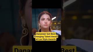 Dananeer Got Best Emerging Talent Award at Lux Style Awards 👍🏻 shorts ytshorts viral [upl. by Okiron]