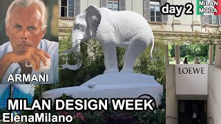 Milan Design Week 2024 Armani Loewe elephant in palazzo Serbelloni  day 2 🇮🇹 italy milan mdw [upl. by Idnak]